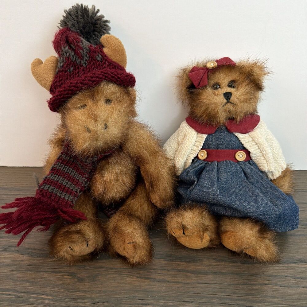 Bearington collection Manny Moosetracks And Jill Bear Plush Animals Collectible